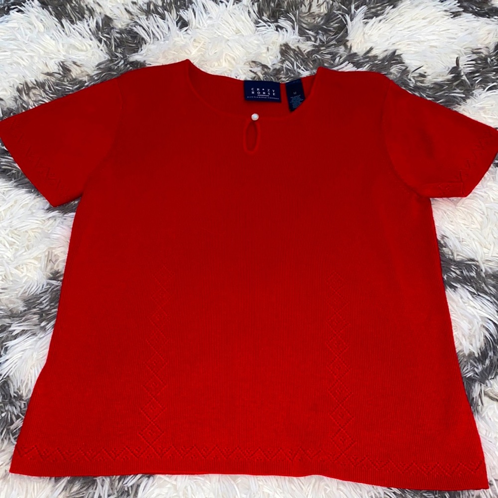 Crazy Horse Red fitted tee